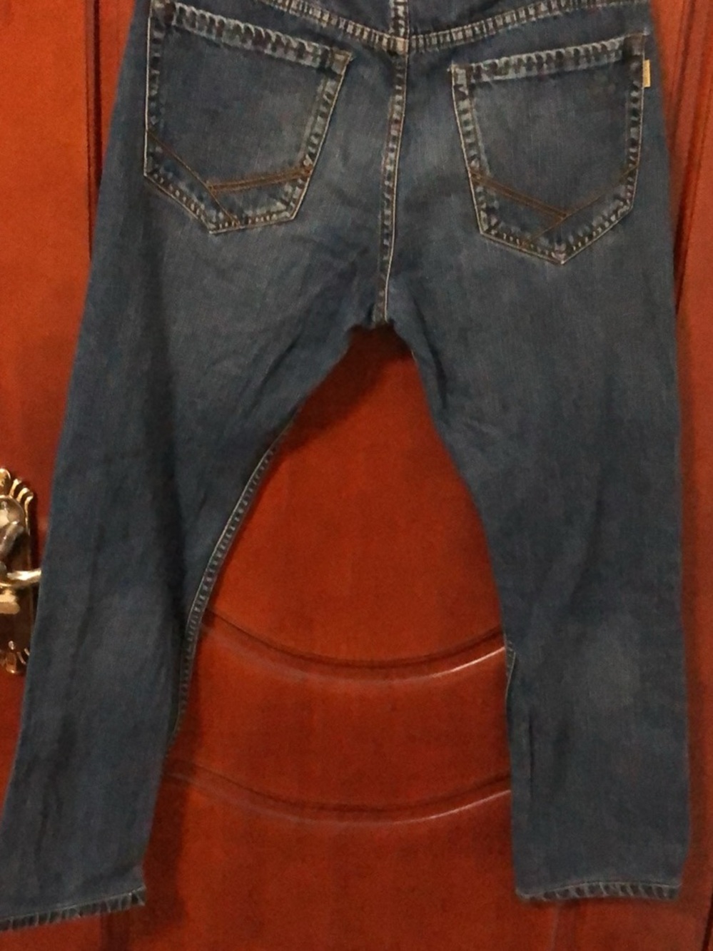 ⛱️Men's Dark Blue Straight-Leg Jeans - Picture 4 of 4